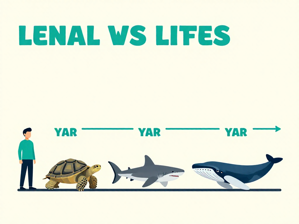 Comparison graphic showing animal lifespans versus a human lifespan on a timeline